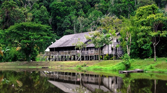 A longhouse in Sarawak