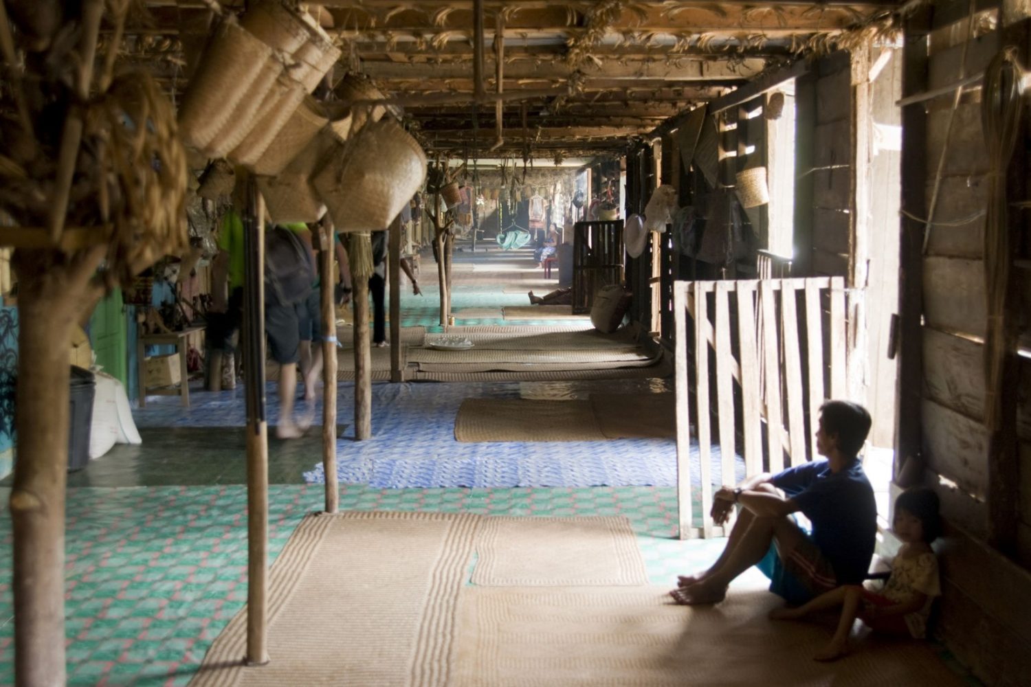A ruai is a long communal space in a traditional longhouse. Pic: Robas